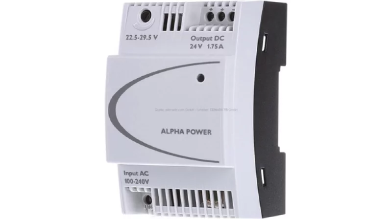 Источник питания Вход 100-240V AC; Выход 24V DC / 1,75A ALPHA POWER 24-1.75